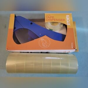 New Hand Held Tape Dispenser w/ 9 Extra Rolls of Tape